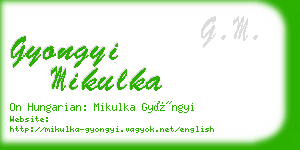 gyongyi mikulka business card